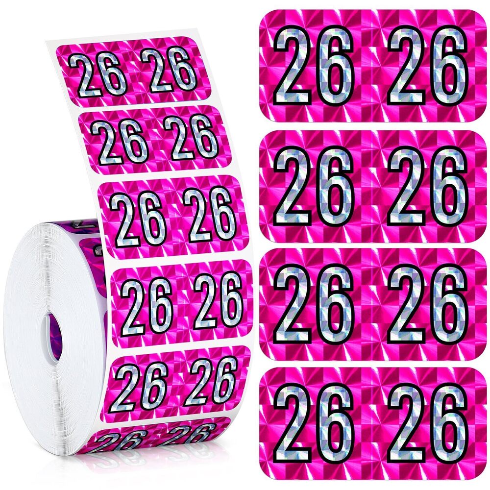 6323 500 Pcs 2026 Year Stickers File Folder Labels Rectangle Coded Colored